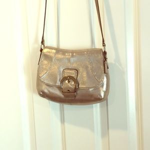 Coach purse Metallic Gold